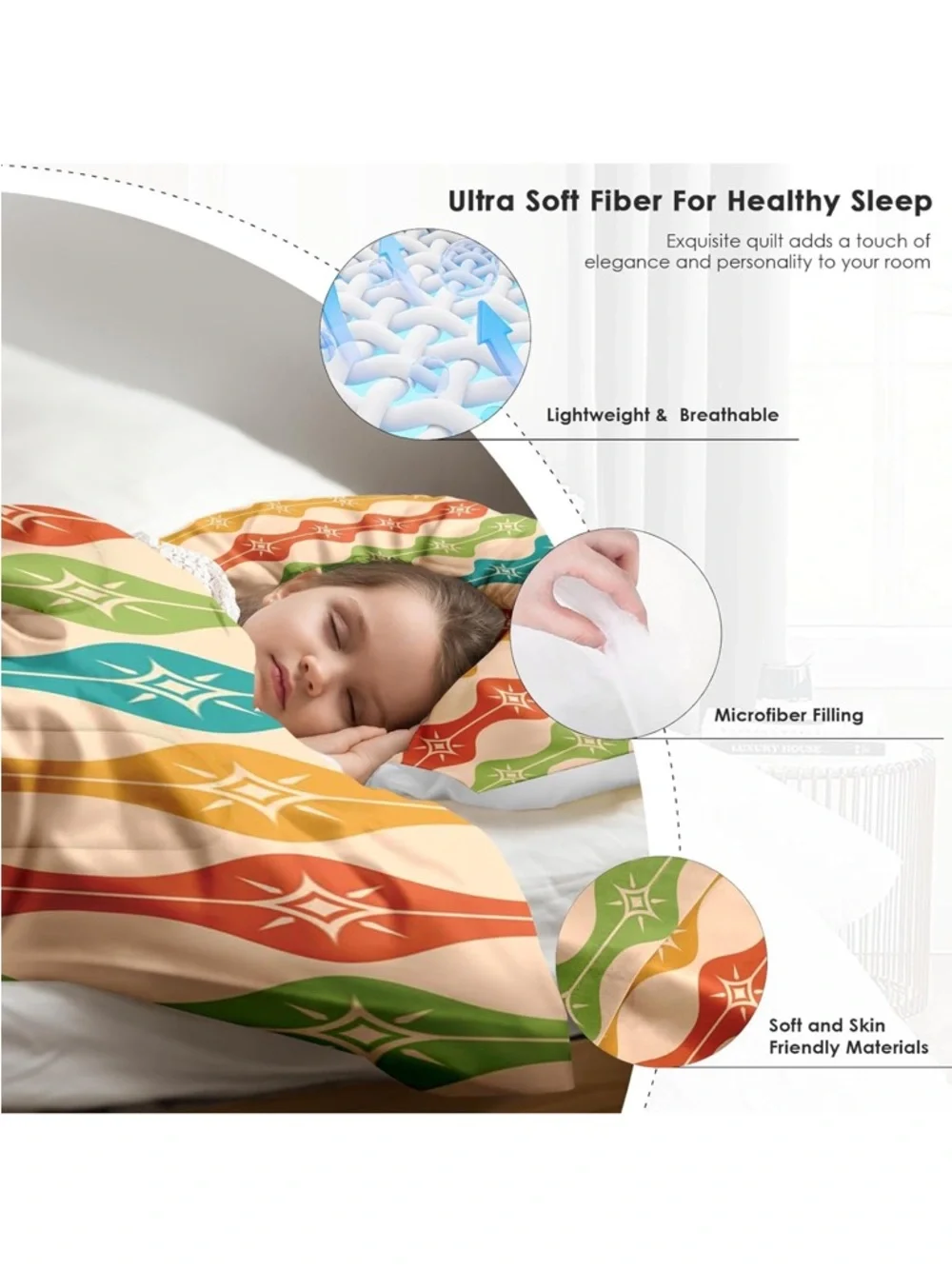 Retro-Style Geometric Comforter 2pc. Set-TWIN